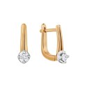 Gold earrings KZD6702 - Diamond
