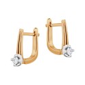 Gold earrings KZD6702 - Diamond