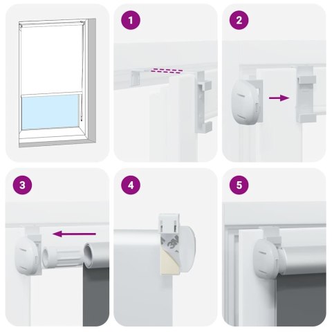 Roleta przeciwsłoneczna 120 x 230 cm Czarna