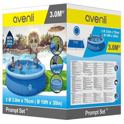 BASEN ROZPOROWY Z DMUCHANYM KOŁNIERZEM 300X76CM 17793