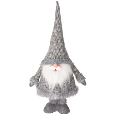 MIKOŁAJ NA TELESKOPOWYCH NOGACH 30X18X100CM SREBRNY