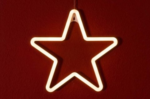 Świąteczne oświetlenie - gwiazda neonowa,120 LED,ciepła biel
