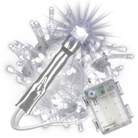 Świąteczny LED łańcuch - 10 m, 100 diod, zimna biel