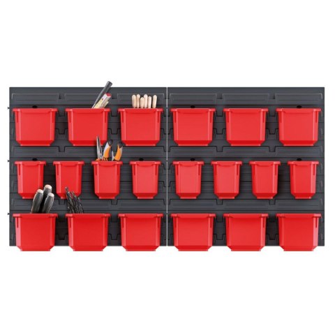 TABLICA WARSZTATOWA Z ZESTAWEM 20 POJEMNIKÓW ORDERLINE KISTENBERG