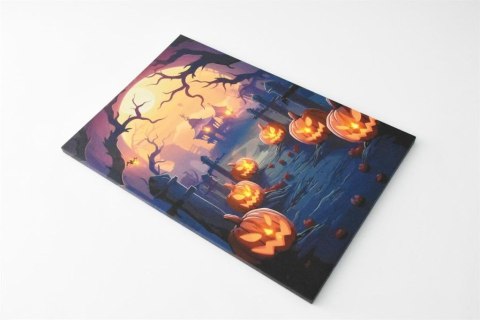 Obraz na ścianę "Cmentarnie Dyni", 9 LED, 60,5 x 40 cm