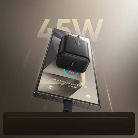 Ładowarka sieciowa 45W GaN do Samsung Ultra - czarna