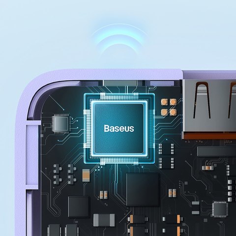 Powerbank 10000mAh Airpow Fast Charge 20W - fioletowy