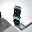 Powerbank K14S+ 10000mAh z podstawką 20W USB-A / USB-C / MagSafe - biały