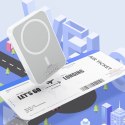 Powerbank K26S 5000mAh 20W USB-A / USB-C / MagSafe - biały