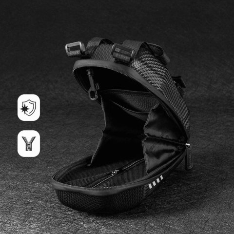 Torba rowerowa mocowana na kierownicę lub ramę 3l B62-1 - czarna