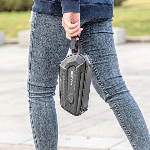 Torba rowerowa mocowana pod siodełko na zaczep szybkozłączke 1.8l - czarna