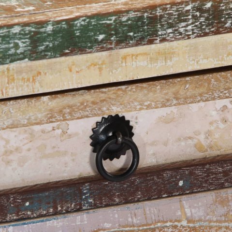 Stolik typu konsola, 120x40x75 cm, lite drewno z odzysku