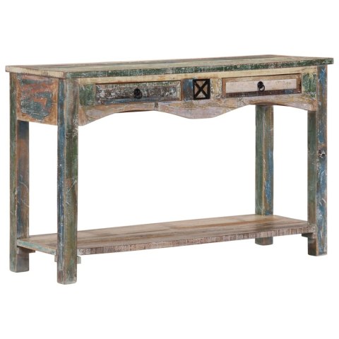 Stolik typu konsola, 120x40x75 cm, lite drewno z odzysku