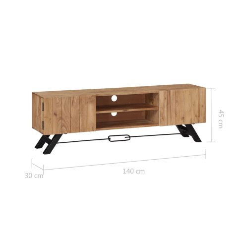 Szafka pod TV, 140x30x45 cm, lite drewno akacjowe