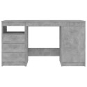 Biurko, szarość betonu, 140x50x76 cm, płyta wiórowa