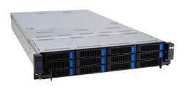 Platforma Asus Rack (2U) RS720A-E12-RS12 AMD Epyc 9004 (8x NVMe, 4x SATA/SAS, 2xM.2, 4xGPU, 2x10Gbe, IPMI, 1+1 2600W)
