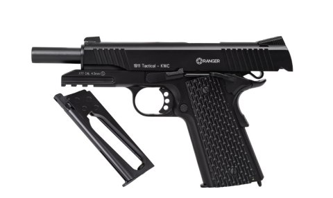 Wiatrówka pistolet RANGER 1911 Tactical KWC kal. 4,5 BBs BLOW BACK 17 strz. FULL METAL CO2 (AAKCMB770AZB)
