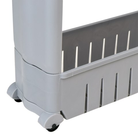 Szafka mobilna na kółkach 4 poziomy szara