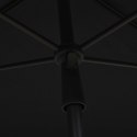 Parasol ogrodowy na słupku, 210x140 cm, czarny
