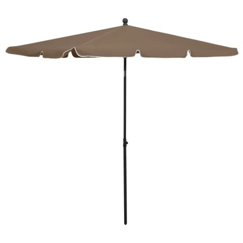 Parasol ogrodowy na słupku, 210x140 cm, kolor taupe