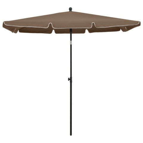 Parasol ogrodowy na słupku, 210x140 cm, kolor taupe