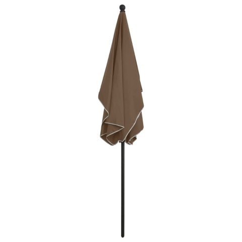 Parasol ogrodowy na słupku, 210x140 cm, kolor taupe