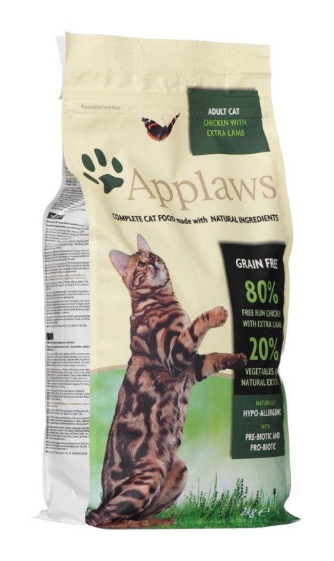 APPLAWS CAT Kurczak i Jagnięcina - karma dla kotów z wysoką zawartością mięsa - 2kg