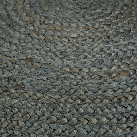 Ręcznie robiony puf, zieleń oliwkowa, 45 x 30 cm, juta