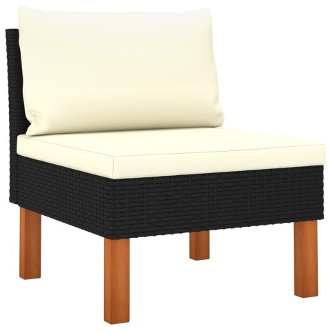 12-cz. zestaw wypoczynkowy, poduszki, rattan PE, czarny 12-cz. zestaw wypoczynkowy, poduszki, rattan PE, czarny