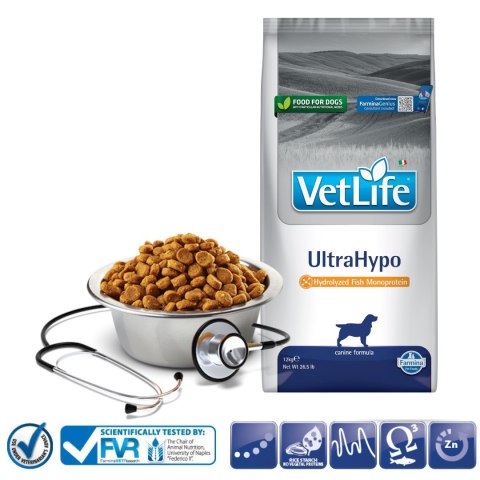 FARMINA Vet Life UltraHypo Canine - sucha karma dla psa - 12 kg