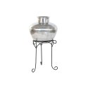 Wazon Home ESPRIT Czarny Srebrzysty Aluminium 45 x 45 x 95 cm