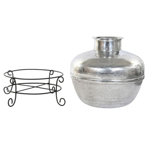 Wazon Home ESPRIT Czarny Srebrzysty Aluminium Żelazo 75 x 75 x 90 cm