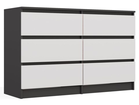 Komoda Malwa M6 120 ANTRACYT / BIAŁY