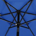 3-poziomowy parasol na aluminiowym słupku, lazurowy, 2,5 m