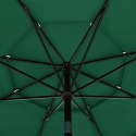 3-poziomowy parasol na aluminiowym słupku, zielony, 3,5 m