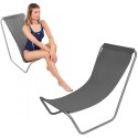 LEŻAK OGRODOWO PLAŻOWY SKŁADANY I TORBA SZARY ENERO CAMP