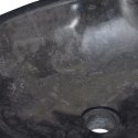 Umywalka, czarna, 53x40x15 cm, marmurowa
