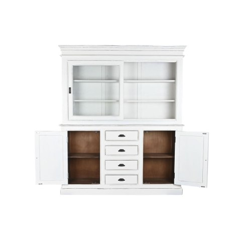 Ekspozytor stojący Home ESPRIT Biały Szkło Drewno mango 170 x 45 x 200 cm