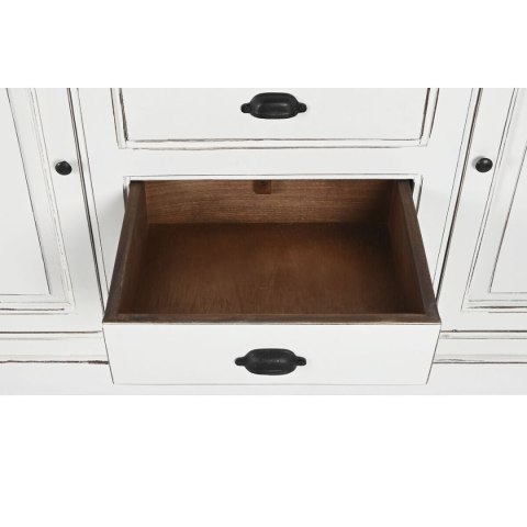 Ekspozytor stojący Home ESPRIT Biały Szkło Drewno mango 170 x 45 x 200 cm