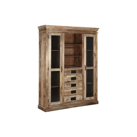 Ekspozytor stojący Home ESPRIT Brązowy Szkło Drewno mango 165 x 45 x 210 cm