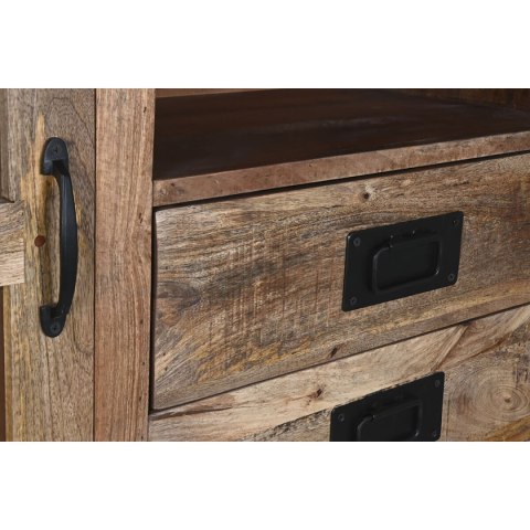 Ekspozytor stojący Home ESPRIT Brązowy Szkło Drewno mango 165 x 45 x 210 cm