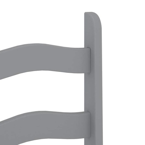 3-częściowy zestaw jadalny „Panama" Szary lite drewno sosnowe