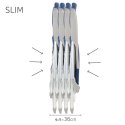 Fotel plażowy Aktive Slim Składany Granatowy 47 x 107 x 66 cm (4 Sztuk)