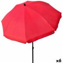 Parasol Aktive Czerwony 240 x 230 x 240 cm (6 Sztuk)
