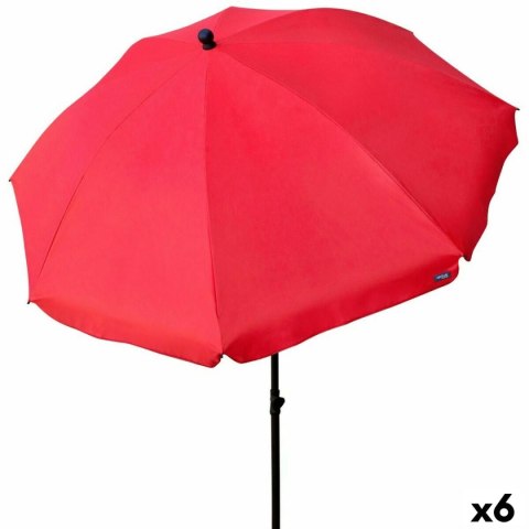 Parasol Aktive Czerwony 240 x 230 x 240 cm (6 Sztuk)