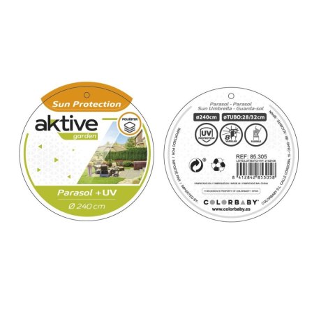 Parasol Aktive Czerwony 240 x 230 x 240 cm (6 Sztuk)