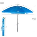 Parasol Aktive Niebieski 200 x 205 x 200 cm (6 Sztuk)