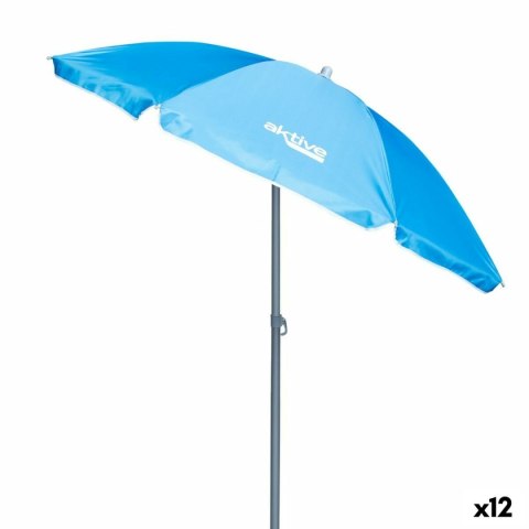 Parasol Aktive Niebieski Ø 180 cm 180 x 187,5 x 180 cm 180 x 190 x 180 cm UV50 (12 Sztuk)