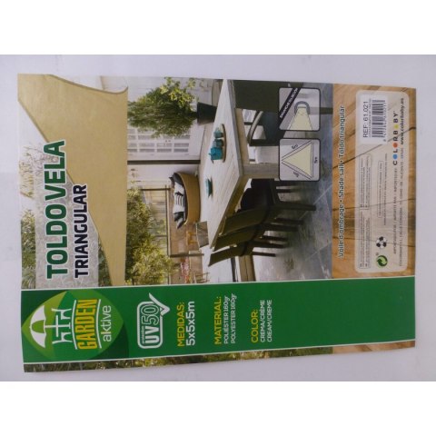 Żagle przeciwsłoneczne Aktive Trójkątny Krem 500 x 500 cm (4 Sztuk)