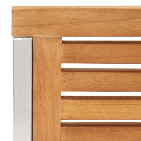 Krzesła ogrodowe z poduszkami, 2 szt., drewno tekowe i stal